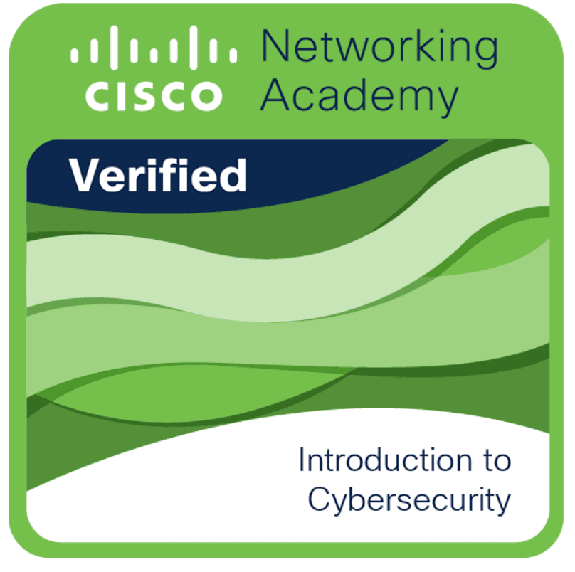 Certificado de Introduction to Cybersecurity (Verified Badge)