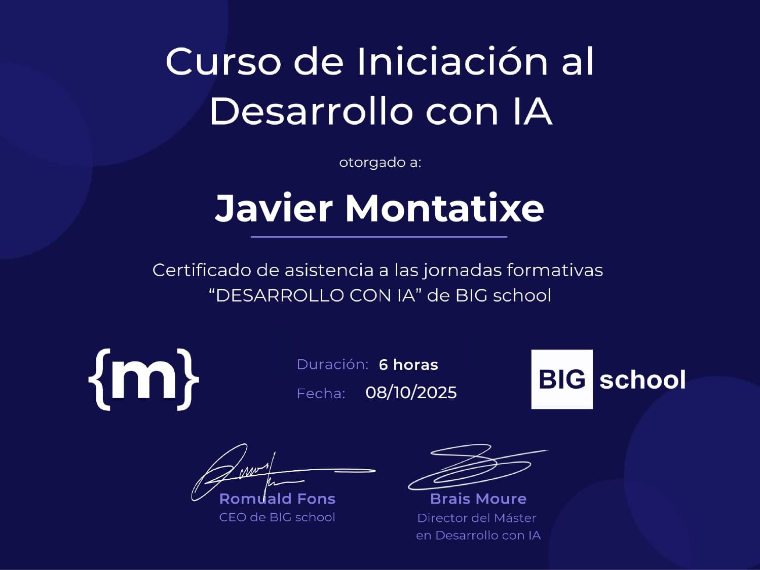 Certificado de Introduction to AI Development