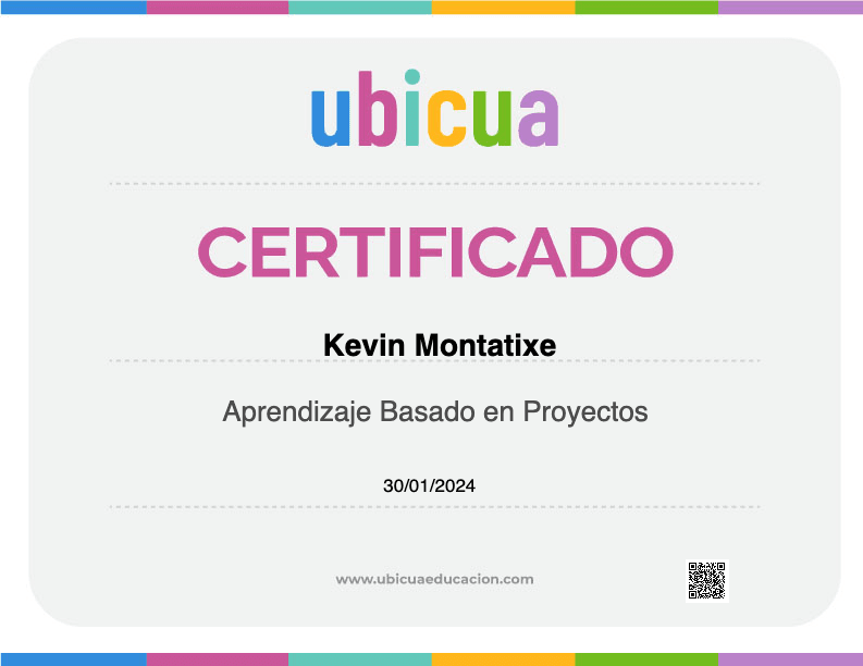Certificado de Project-Based Learning